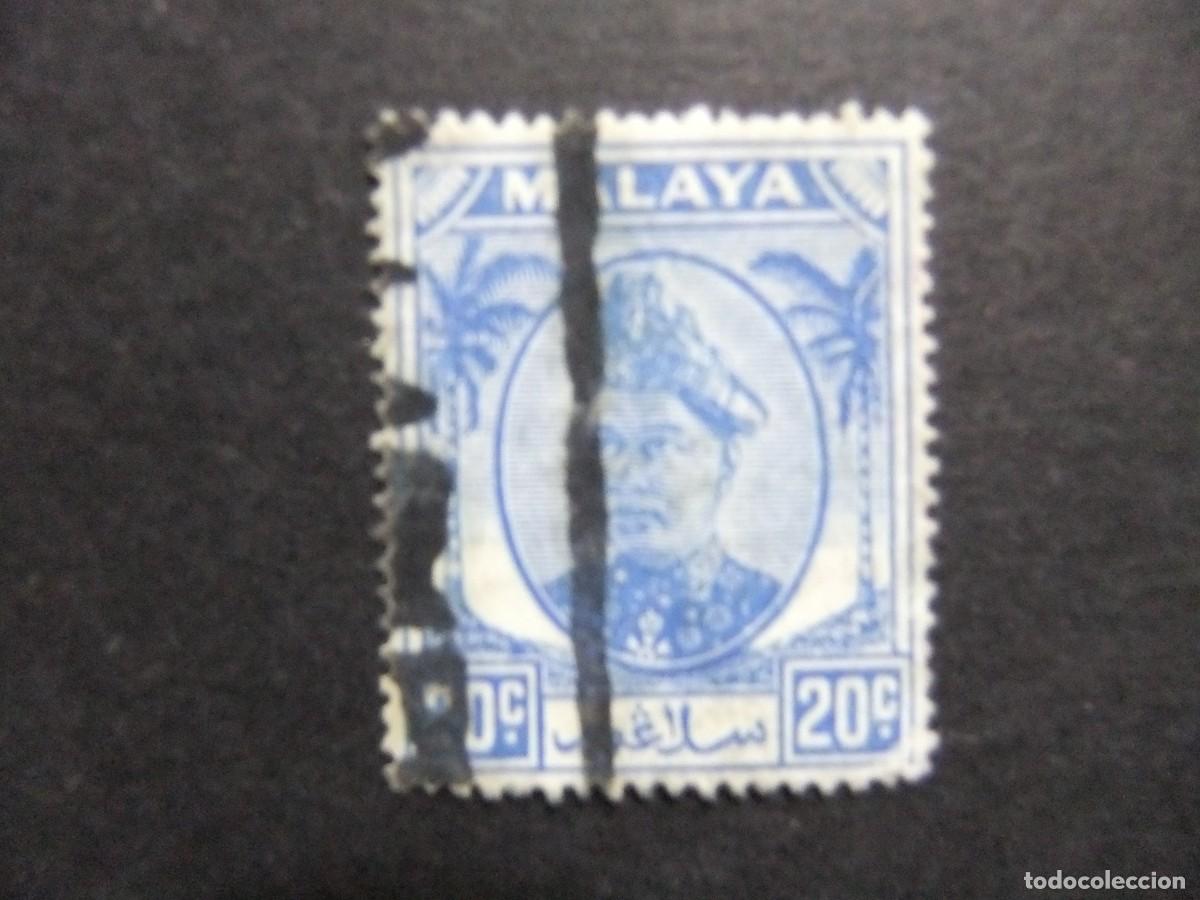 Sellos: 43 SELANGOR 1949 1955 / SULTAN HISAMUDDIN ALAM / YVERT 53 FU
