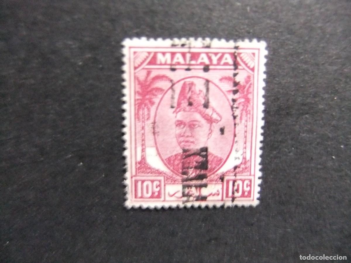 Sellos: 43 SELANGOR 1949 1955 / SULTAN HISAMUDDIN ALAM / YVERT 55A FU
