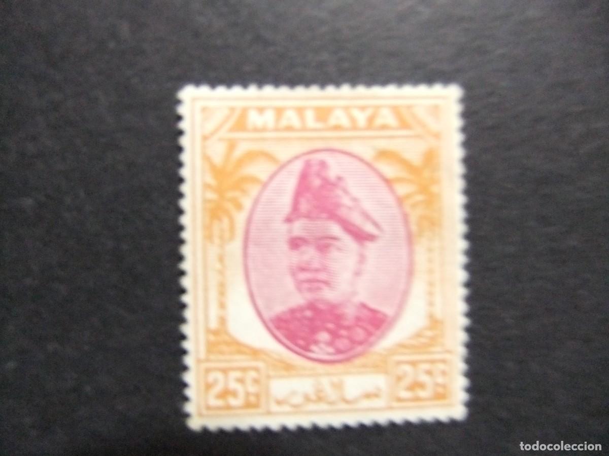 Sellos: 43 SELANGOR 1949 1955 / SULTAN HISAMUDDIN ALAM / YVERT 56 MH