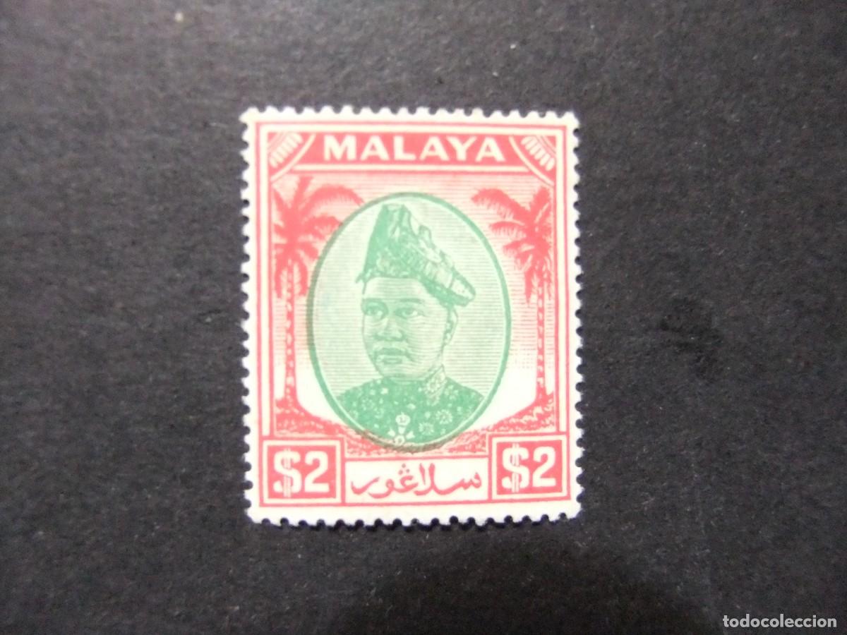 Sellos: 43 SELANGOR 1949 1955 / SULTAN HISAMUDDIN ALAM / YVERT 60 MH