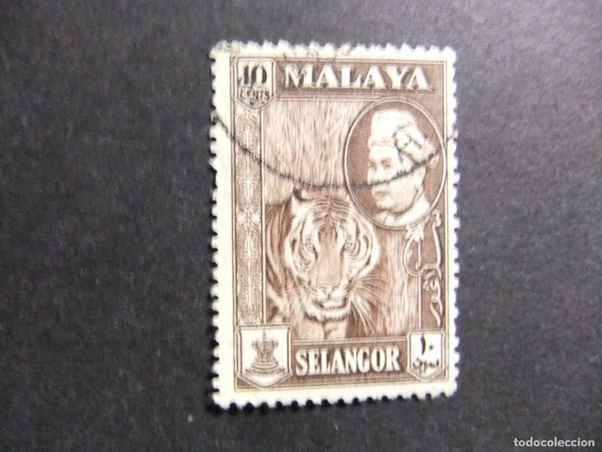 Sellos: 43 SELANGOR 1957 / TIGRE y SULTAN HISAMUDDIN-ALAM SHAH / YVERT 72 FU