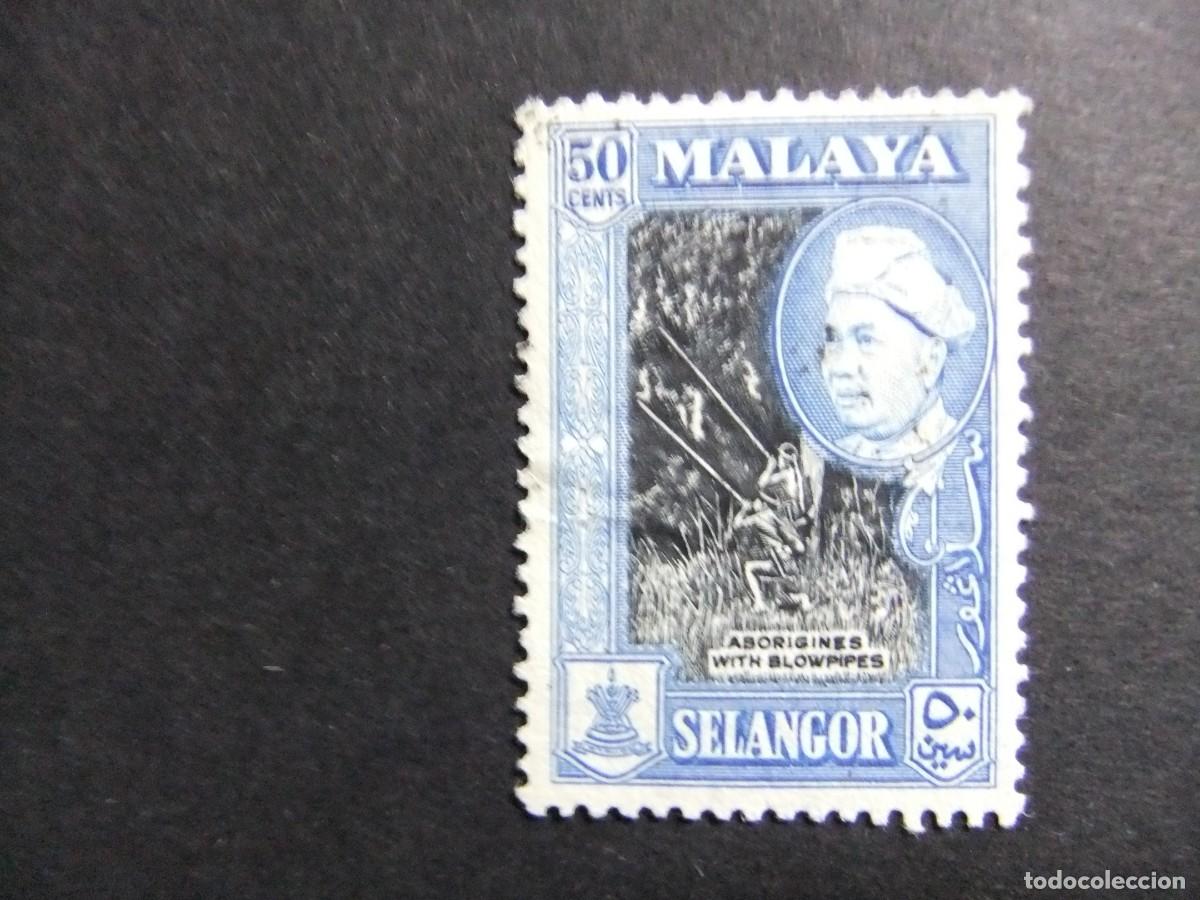 Sellos: 43 SELANGOR 1957 / CAZADORES y SULTAN HISAMUDDIN-ALAM SHAH / YVERT 74 FU