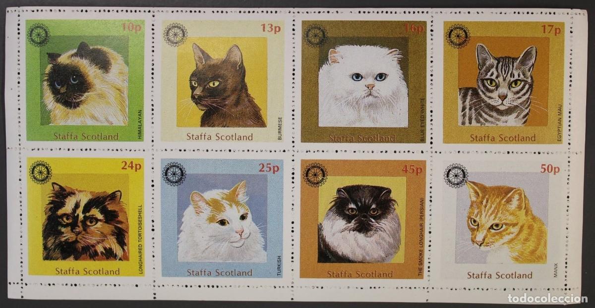 Sellos: GB LOCAL STAFFA 1984 SHEET MNH ROTARY CATS GATTI CHATS GATOS KATZEN
