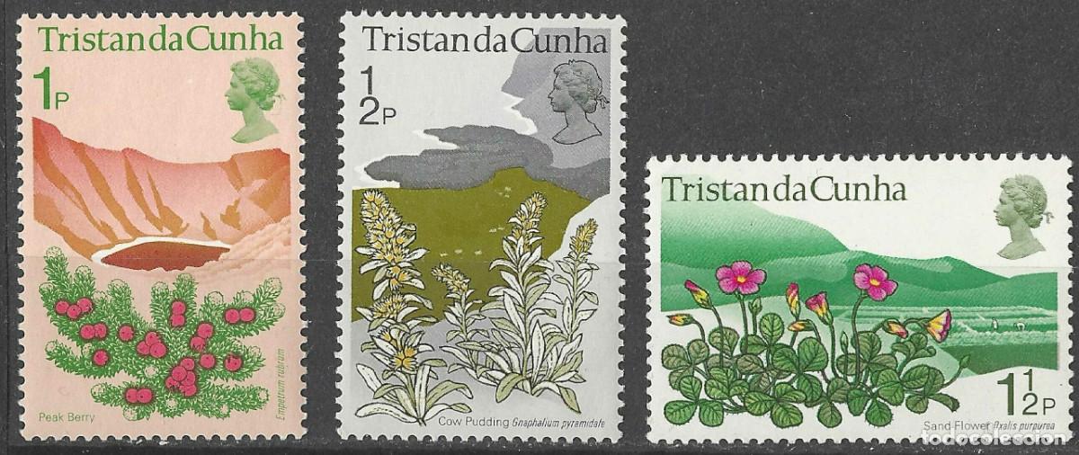Sellos: TRISTAN DA CUNHA/1972/MNH/SC#162-4/ FLORA NATIVA / FLORES/ QEII/ 3V/12V