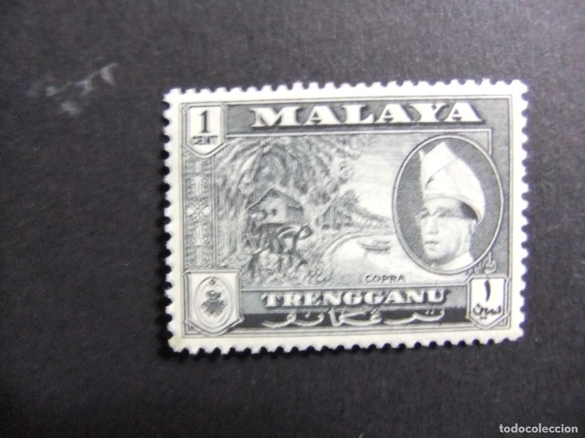 Sellos: 43 TRENGGANU 1957 / INDIGENAS y SULTAN ISMA&Iuml;L / YVERT 85 MNH
