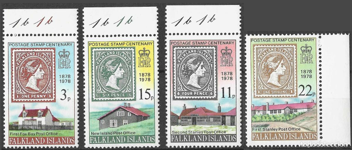Sellos: FALKLAND ISLANDS/1978/MNH/SC#278-81/ CENT DEL SELLO POSTAL EN FALKLAND IS/ FULL SET