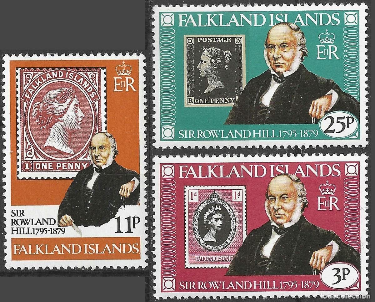 Sellos: FALKLAND ISLANDS/1979/MNH/SC#291-3/ SIR ROWLAND HILL/ SELLO POSTAL