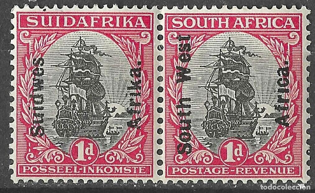 Sellos: SOUTH WEST AFRICA/1926/MH/SC#86/ JAN VAN RIEBEEK&acute;S SHIP/ 1p CARMIN & NEGRO