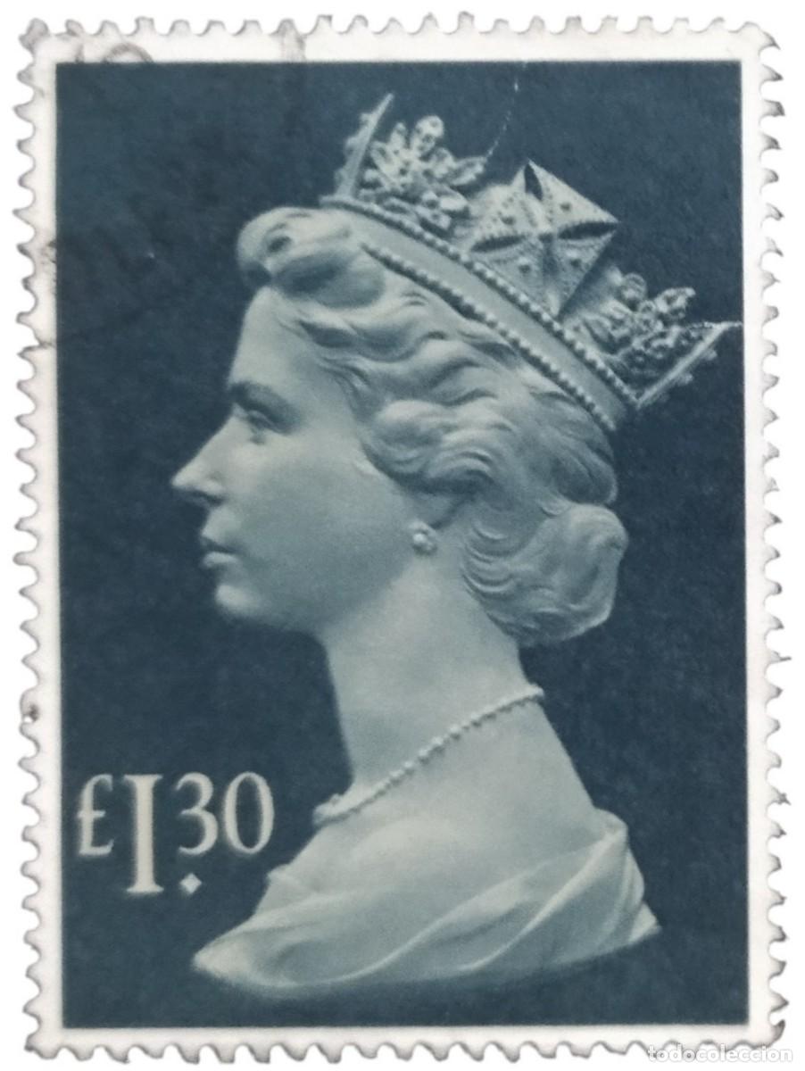 Sellos: GRAN BRETA&Ntilde;A 1883 ISABEL II &pound; 1,30 - MACH&Iacute;N. USADO.