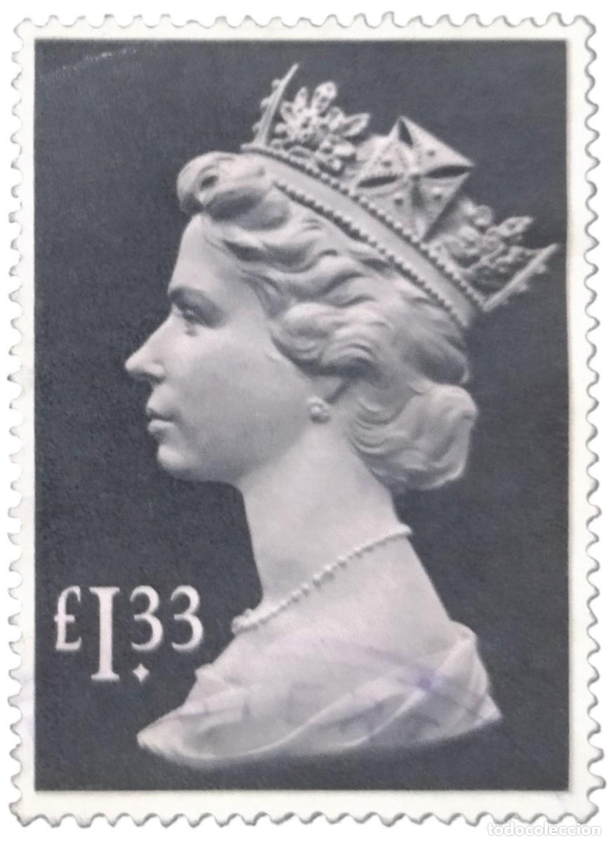 Timbres: GRAN BRETA&Ntilde;A 1884 ISABEL II &pound; 1,33 - MACH&Iacute;N. USADO.