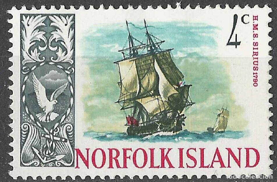 Sellos: NORFOLK ISLAND/1967-8/MH/SC#103/ BARCOS / BUQUES/ 4c SIRIUS