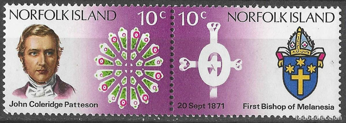 Sellos: NORFOLK ISLAND/1971/MH/SC#146-7a/ CENTENARI DE LA MUERTE DEL OBISPO JOHN COLERIDGE PATTERSON