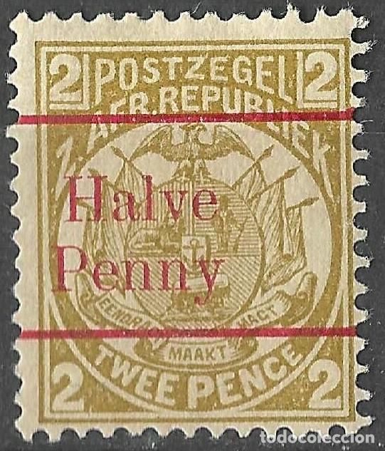 Sellos: TRANSVAAL/1893/MH/SC#143/ ESCUDO DE ARMAS / 1/2p SOBRE 2p