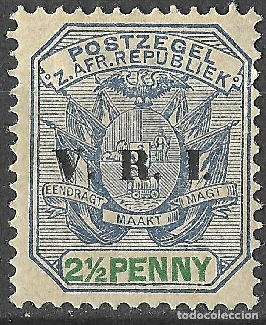 Sellos: TRANSVAAL/1900/MH/SC#205/ ESCUDOS DE ARMAS /2&ordf; OCUPACION BRITANICA/ 2 1/2p ULTRA & VERDE