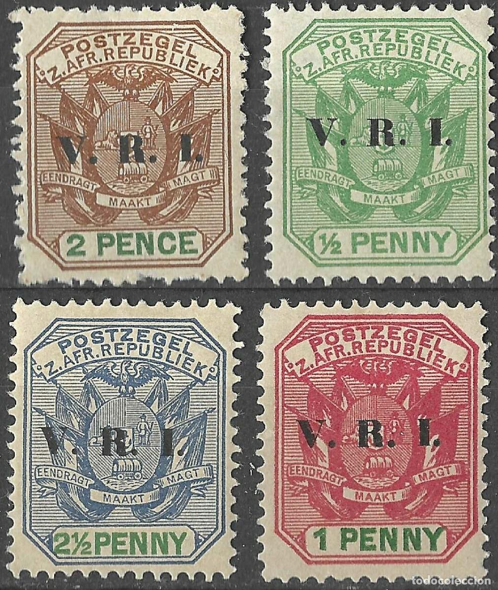 Sellos: TRANSVAAL/1900/MH/SC#202-5/ ESCUDO DE ARMAS /2&ordf; OCUPACION BRITANICA