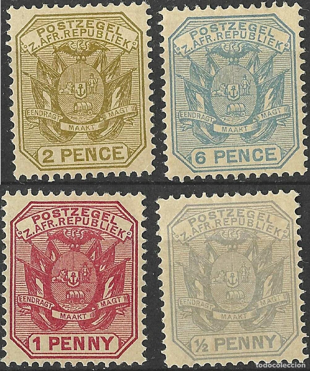 Sellos: TRANSVAAL/1895-6/MH/SC#153-5, 158/ ESCUDO DE ARMAS