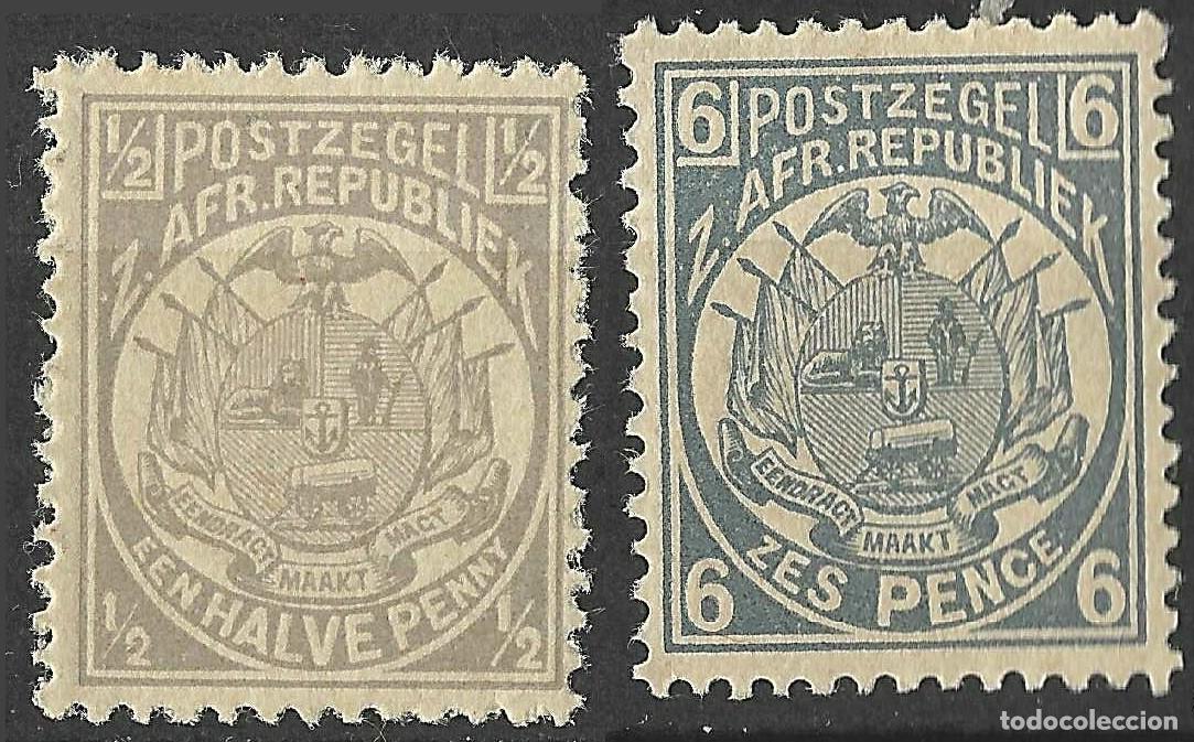 Sellos: TRANSVAAL/1885-93/MH/SC#123, 130/ ESCUDO DE ARMAS