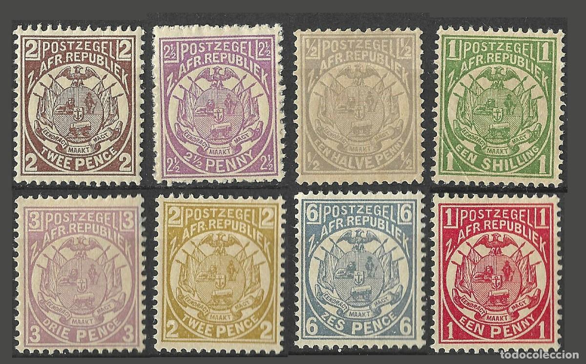 Sellos: TRANSVAAL/1885-93/MH/SC#123-8, 130-1/ ESCUDO DE ARMAS