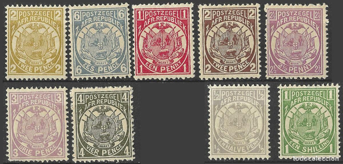 Sellos: TRANSVAAL/1885-93/MH/SC#123-31/ ESCUDO DE ARMAS
