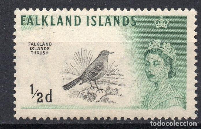 Sellos: FALKLAND ISLANDS/1960/MH/SC#128/ REINA ELIZABETH / AVES/ REALEZA