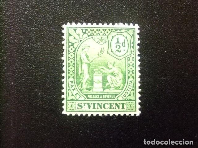 Sellos: 52 ST. VINCENT clasic. 1907 1908 / PAX et JUSTITIA / YVERT 71 MH - SG 94 MH