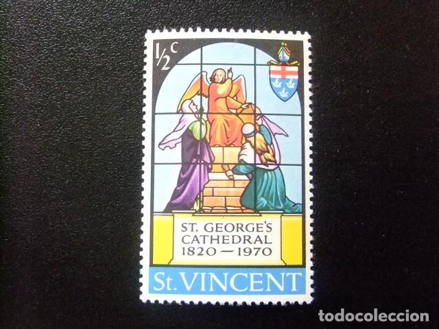 Sellos: 52 ST.VINCENT 1970 /CATHEDRALE SAINT GEORGE -VIDRIERA / YVERT 285 MH