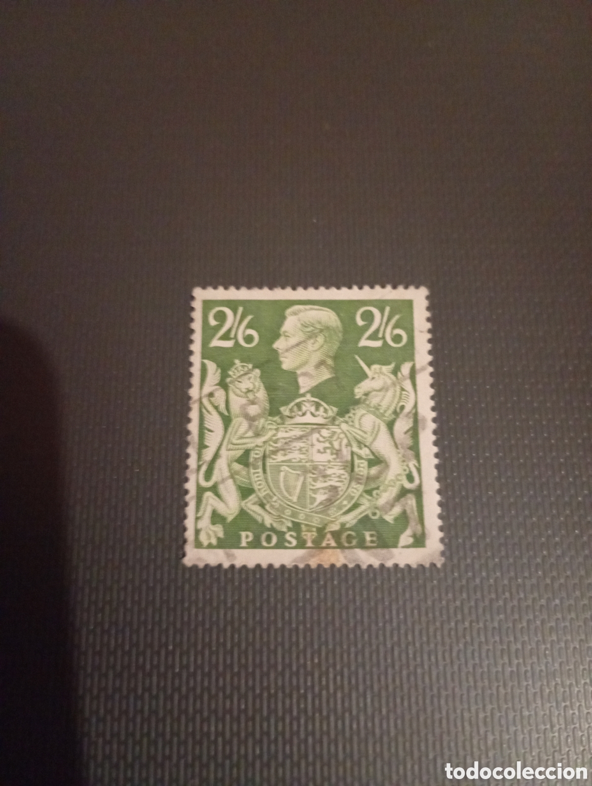 Sellos: Gran Breta&ntilde;a Jorge VI SG476b, 2s 6d verde