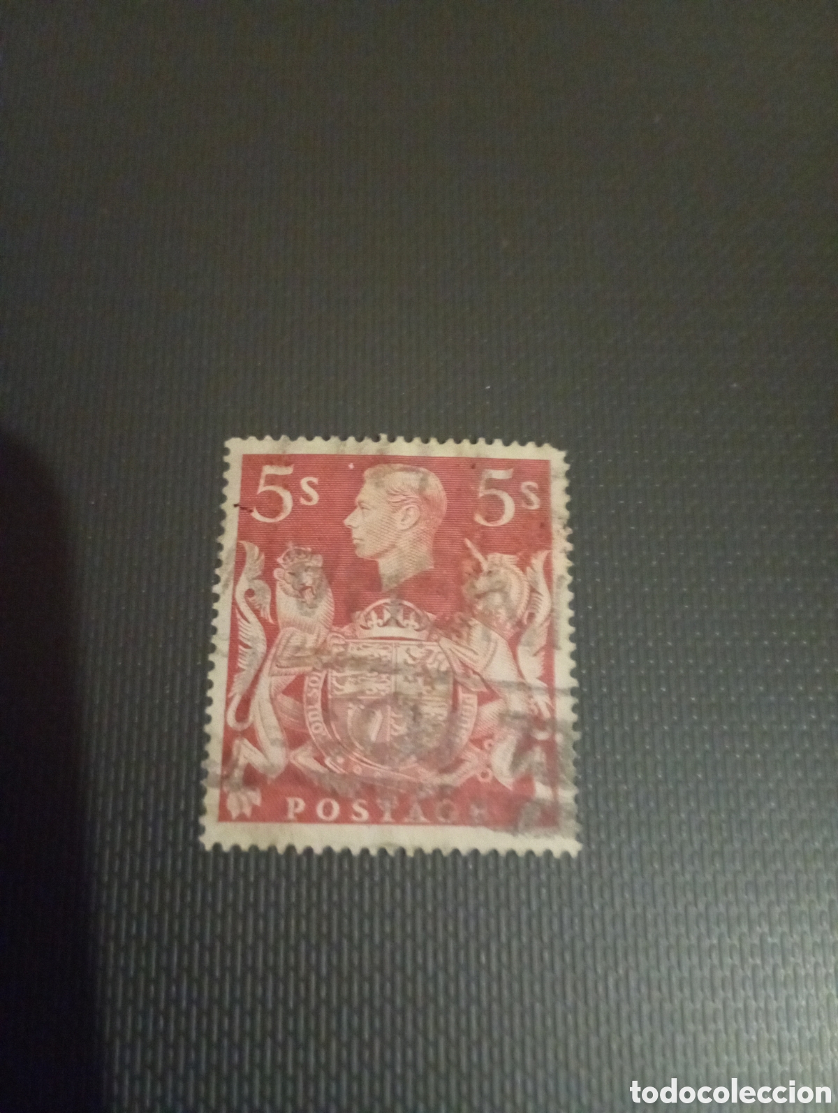 Sellos: Gran Breta&ntilde;a Jorge VI SG477, 5s rojo