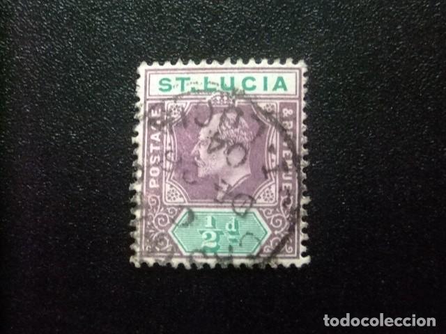 Sellos: 52 ST. LUCIA clasic. 1904 / KING EDOUARD VII / YVERT 47 FU