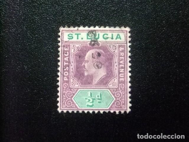 Sellos: 52 ST. LUCIA clasic. 1904 / KING EDOUARD VII / YVERT 47 FU