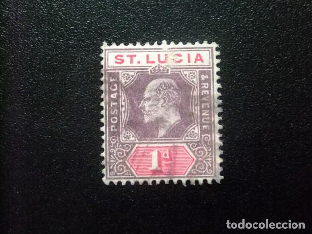 Sellos: 52 ST. LUCIA clasic. 1904 / KING EDOUARD VII / YVERT 48 FU