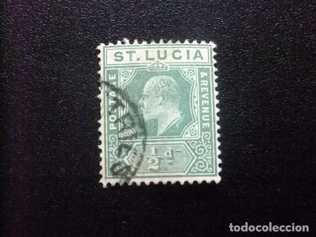 Sellos: 52 ST. LUCIA clasic. 1907 / KING EDOUARD VII / YVERT 54 FU