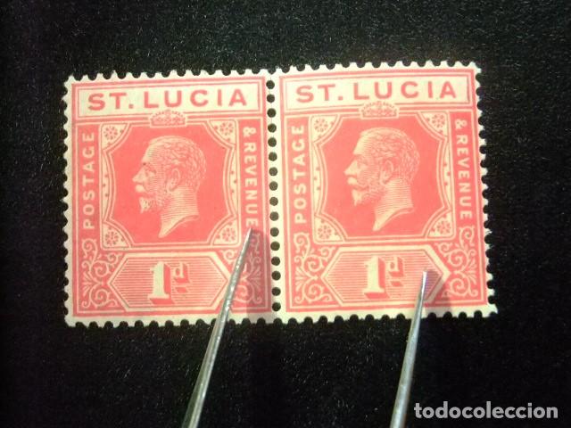 Sellos: 52 ST. LUCIA clasic. 1921 / KING GEORGE V / YVERT 76 x 2 MNH