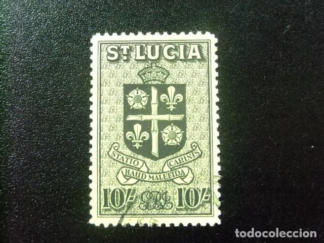Sellos: 52 ST. LUCIA clasic. 1938 / NAVIO CARGANDO BANANAS / YVERT 120 FU