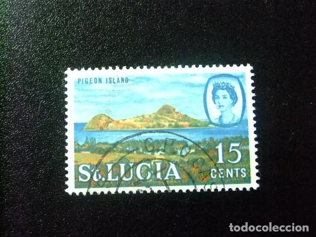 Selos: 52 ST. LUCIA clasic. 1964 / VISTAS de la ISLA PALOMA / YVERT 188a FU