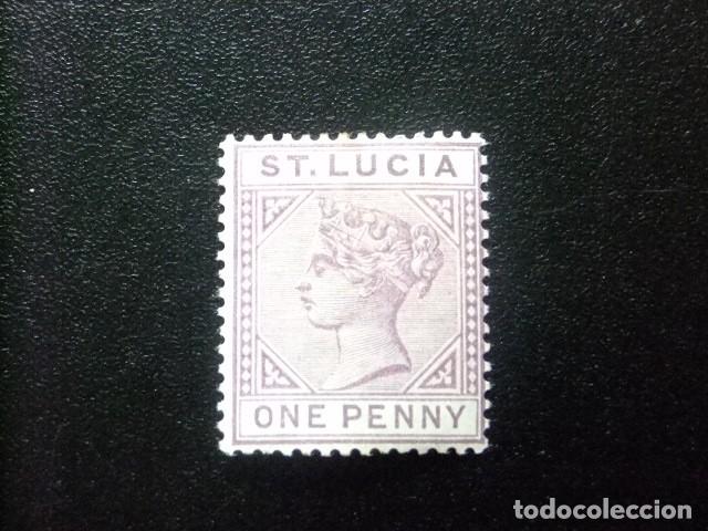 Sellos: 52 ST. LUCIA clasic. 1886 1889 / QUEEN VICTORIA / YVERT 31 MH plancha 2 fil CA