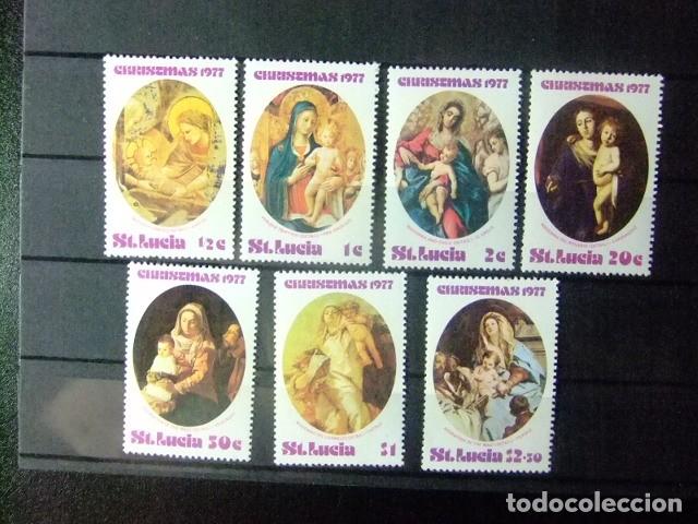 Sellos: 52 ST. LUCIA 1977 / NAVIDAD - PINTURAS RELIGIOSAS / YVERT 425 / 431 MNH