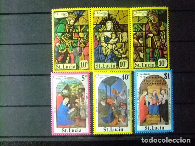 Sellos: 52 ST. LUCIA 1975 / NAVIDAD - PINTURAS RELIGIOSAS / YVERT 372 / 377 MNH