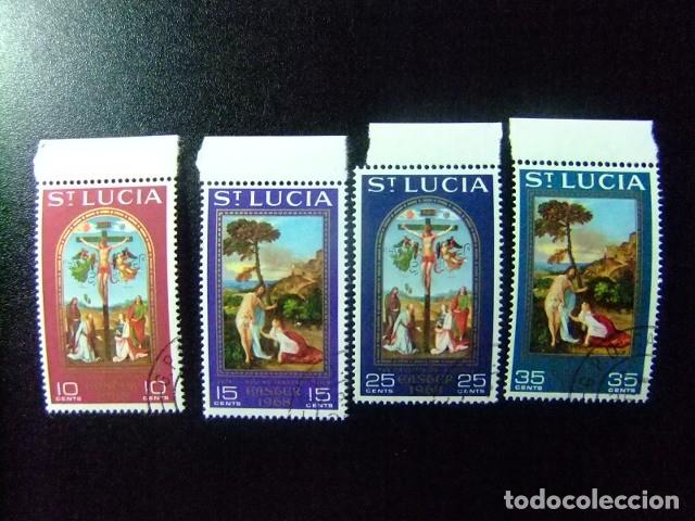 Sellos: 52 ST. LUCIA 1968 / NAVIDAD NO&Euml;L - PINTURAS RELIGIOSAS / YVERT 229 / 232 FU