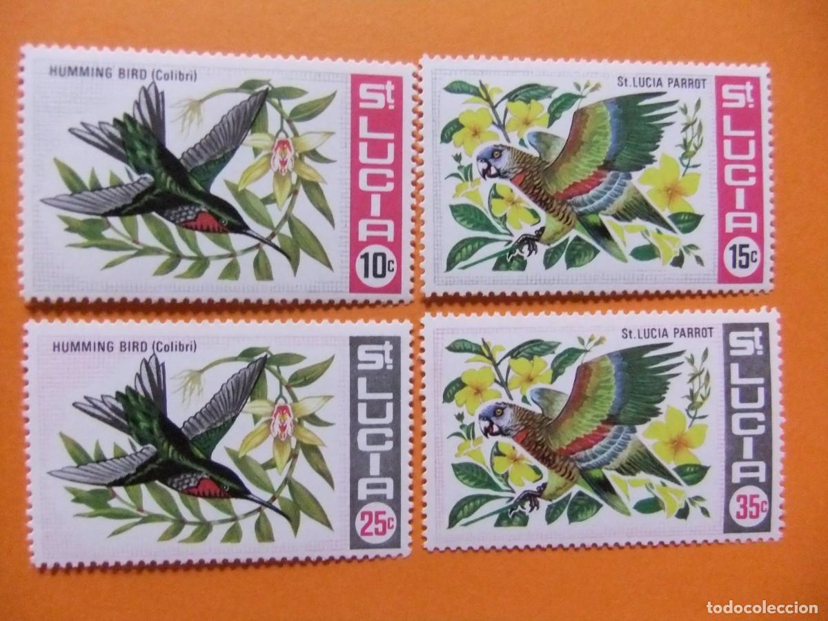 Sellos: 52 ST. LUCIA 1968 / FAUNA PAJAROS Oiseaux / YVERT 239 / 242 MNH