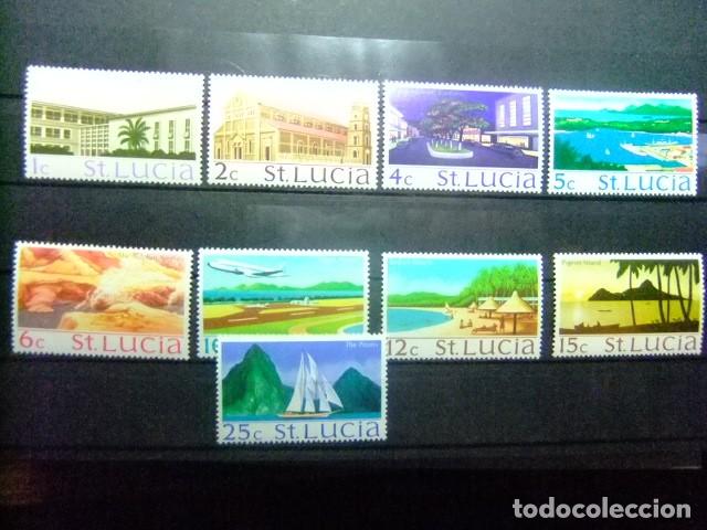 Sellos: 52 ST. LUCIA 1970 / SERIE CORRIENTE - VARIAS VISTAS / YVERT 259 / 272 MNH incom.