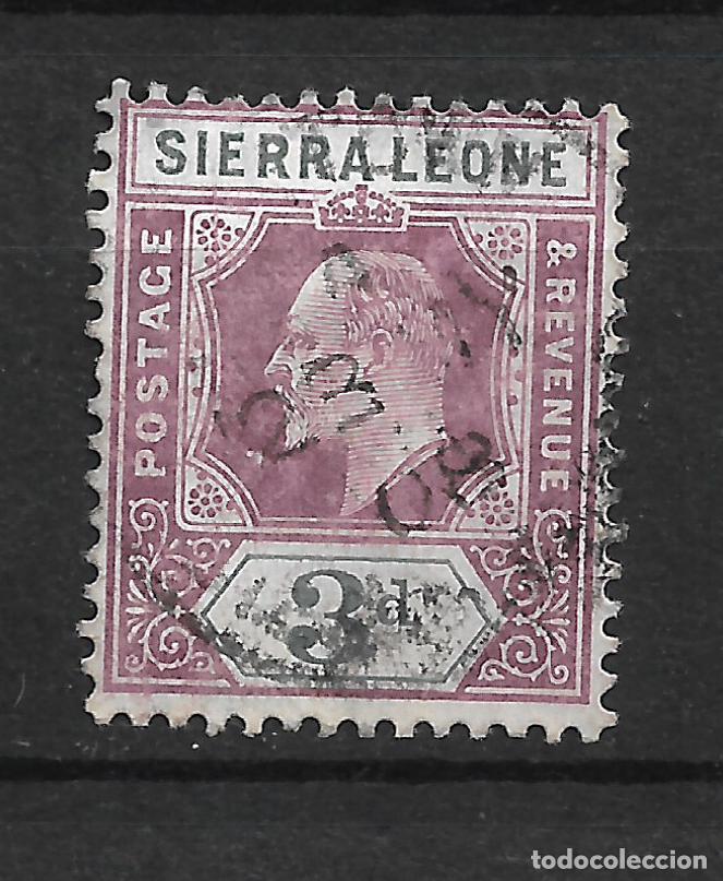 Sellos: gran breta&ntilde;a sierra leona 1904 scott 82 usado 4&euro;- 18/5