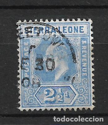 Sellos: gran breta&ntilde;a sierra leona 1907 scott 94 usado 3.30&euro;- 20/5