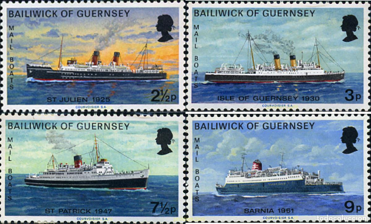 Briefmarken: 167199 MNH GUERNSEY 1973 BARCOS DE CORREO
