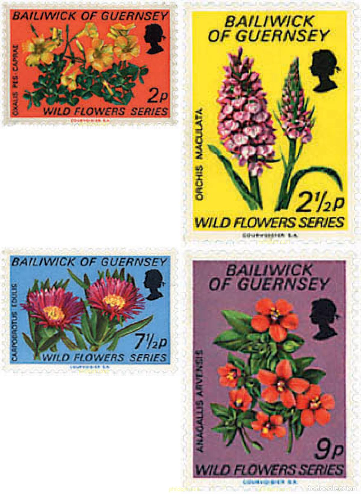 Briefmarken: 91747 MNH GUERNSEY 1972 FLORES SILVESTRES