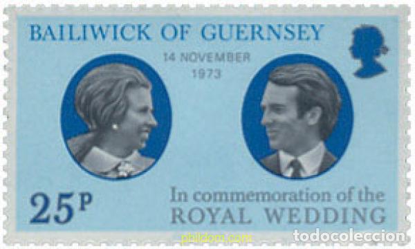 Briefmarken: 134893 MNH GUERNSEY 1973 BODA DE LA PRINCESA ANA Y EL CAPITAN MARK PHILLIPS