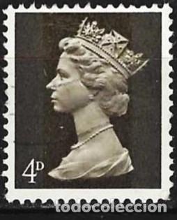 Sellos: Gran Breta&ntilde;a 1968 - Mi 456 - YT 475 - Reina Isabel II - MNH** ( 2 F&oacute;sforos )