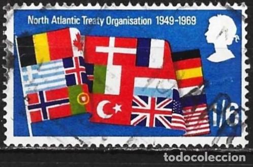 Sellos: Gran Breta&ntilde;a 1969 - Mi 514 - YT 560 - El Tratado del Atl&aacute;ntico Norte