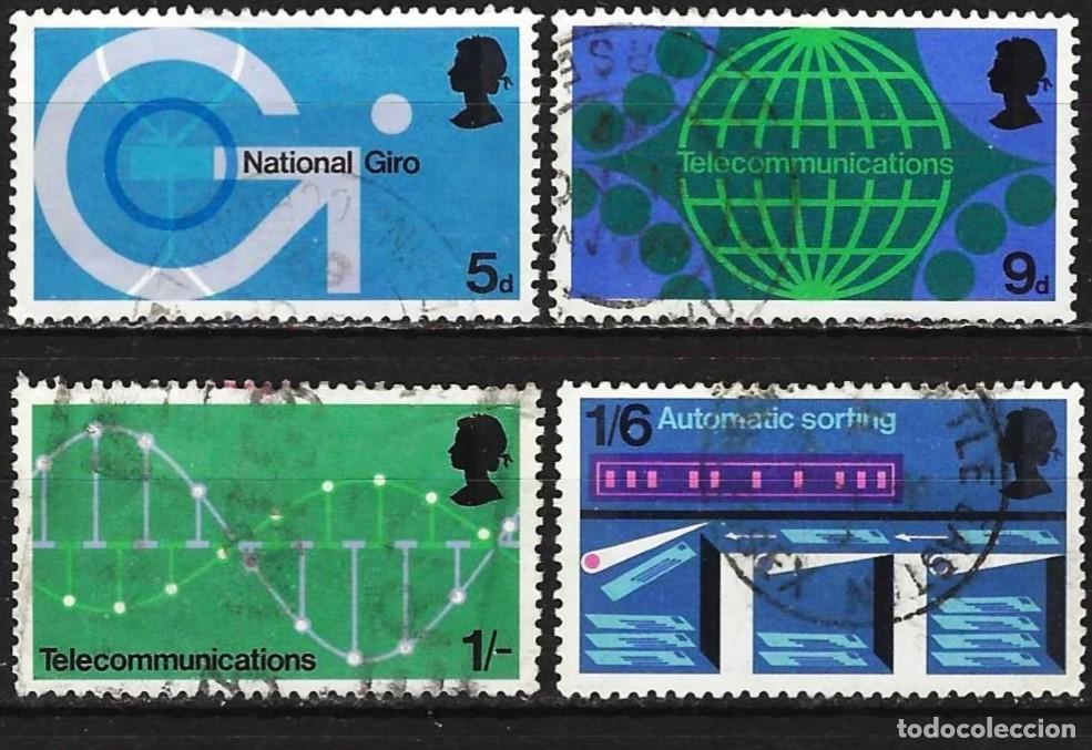 Sellos: Gran Breta&ntilde;a 1969 - Mi 528 a 531 - YT 575 a 578 - Avances tecnol&oacute;gicos en el sector postal