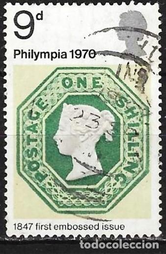 Sellos: Gran Breta&ntilde;a 1970 - Mi 556 - YT 600 - Exposicion filat&eacute;lica &rdquo; Philympia &rdquo;